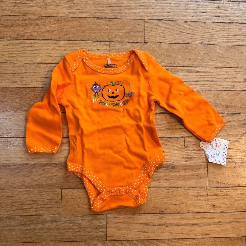 Baby Gear Orange My 1st Halloween Long Sleeve Bodysuit‎ 3-6M